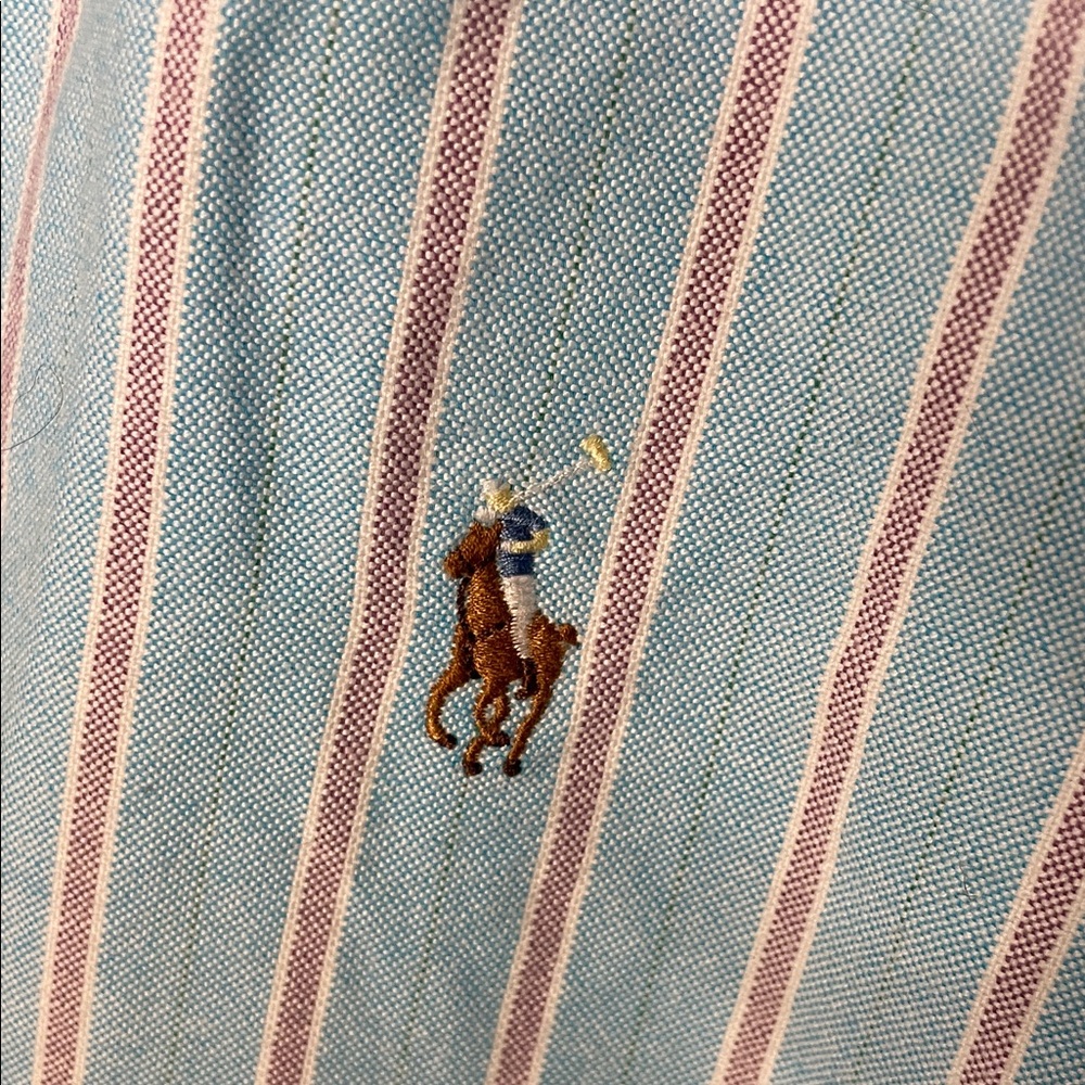 Ralph Lauren Light Blue and White Striped Shirt - Picture 3 of 4